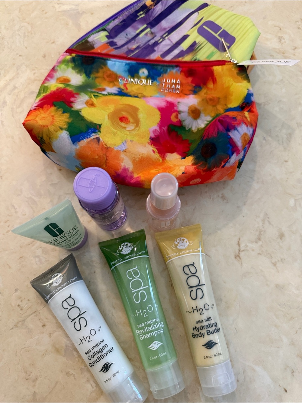 Disney Cruise Line Toiletries plus Clinique items and bags x2